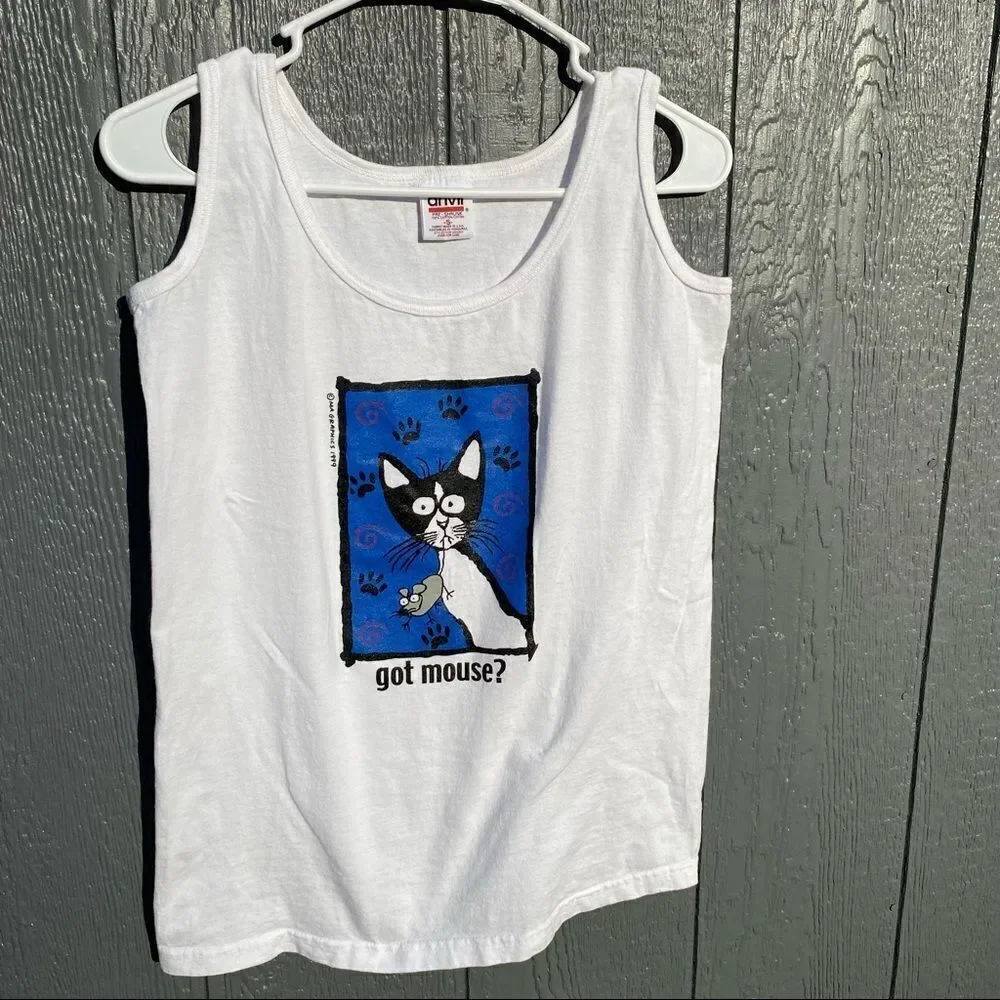 Got Mouse? Funny Graphic Tank Top S